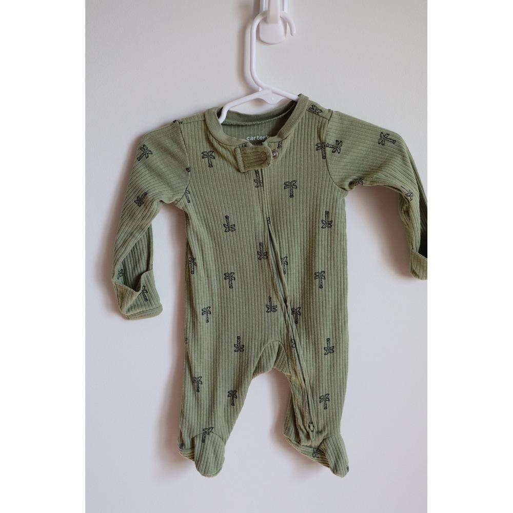 Carter's Palm Tree Ribbed 2-Way Zip Sleep and Play Newborn